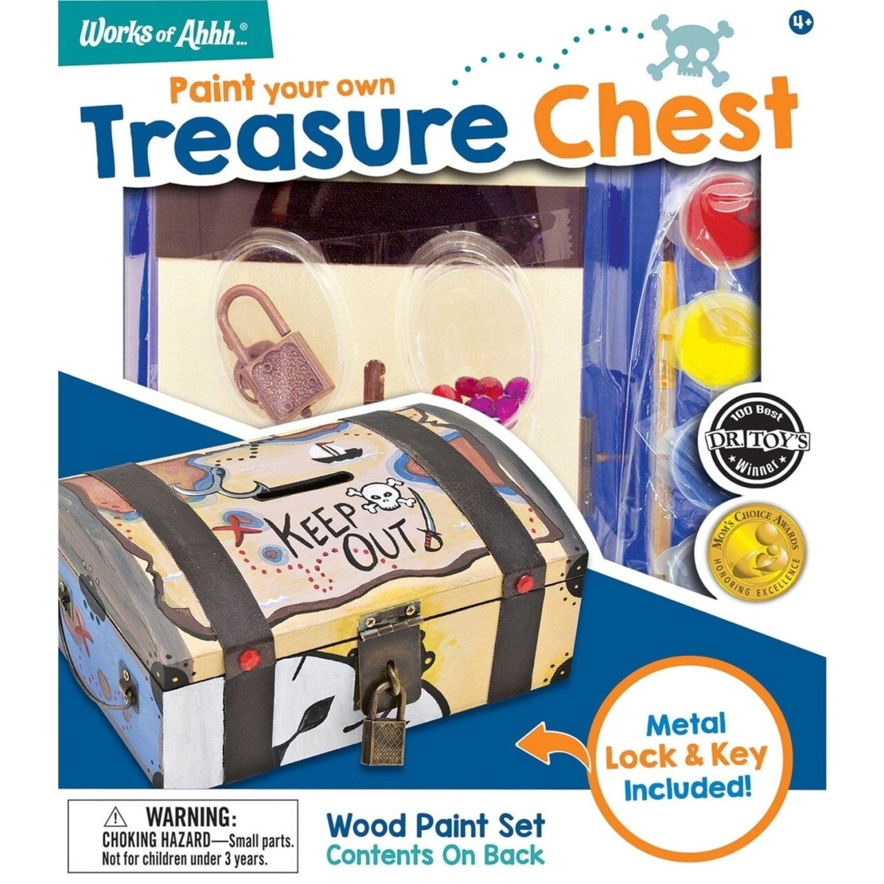 Treasure Chest Wood Craft Paint Kit For Kids Real Wood Crafting Supplies